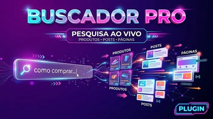 Buscador Pro pesquisas de produtos Woocomerce
